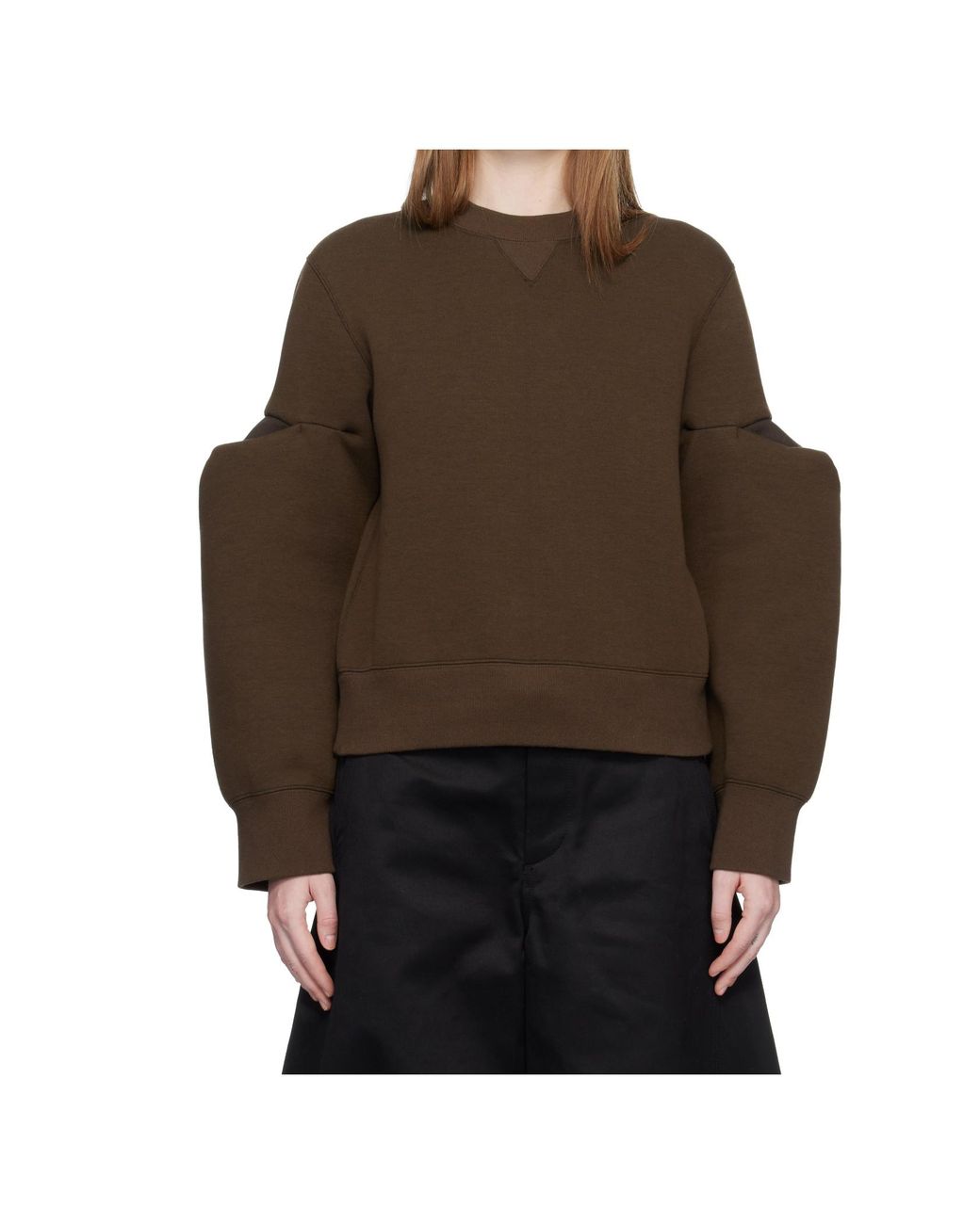 Sacai Brown Sponge Sweat Pullover