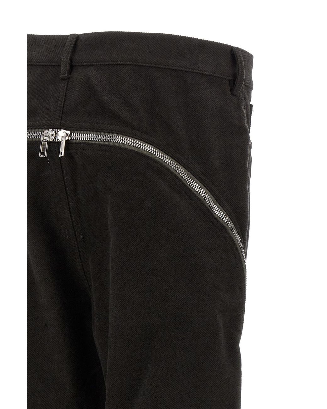 Rick Owens Black Zip-Detail Flared Hem Jeans for men