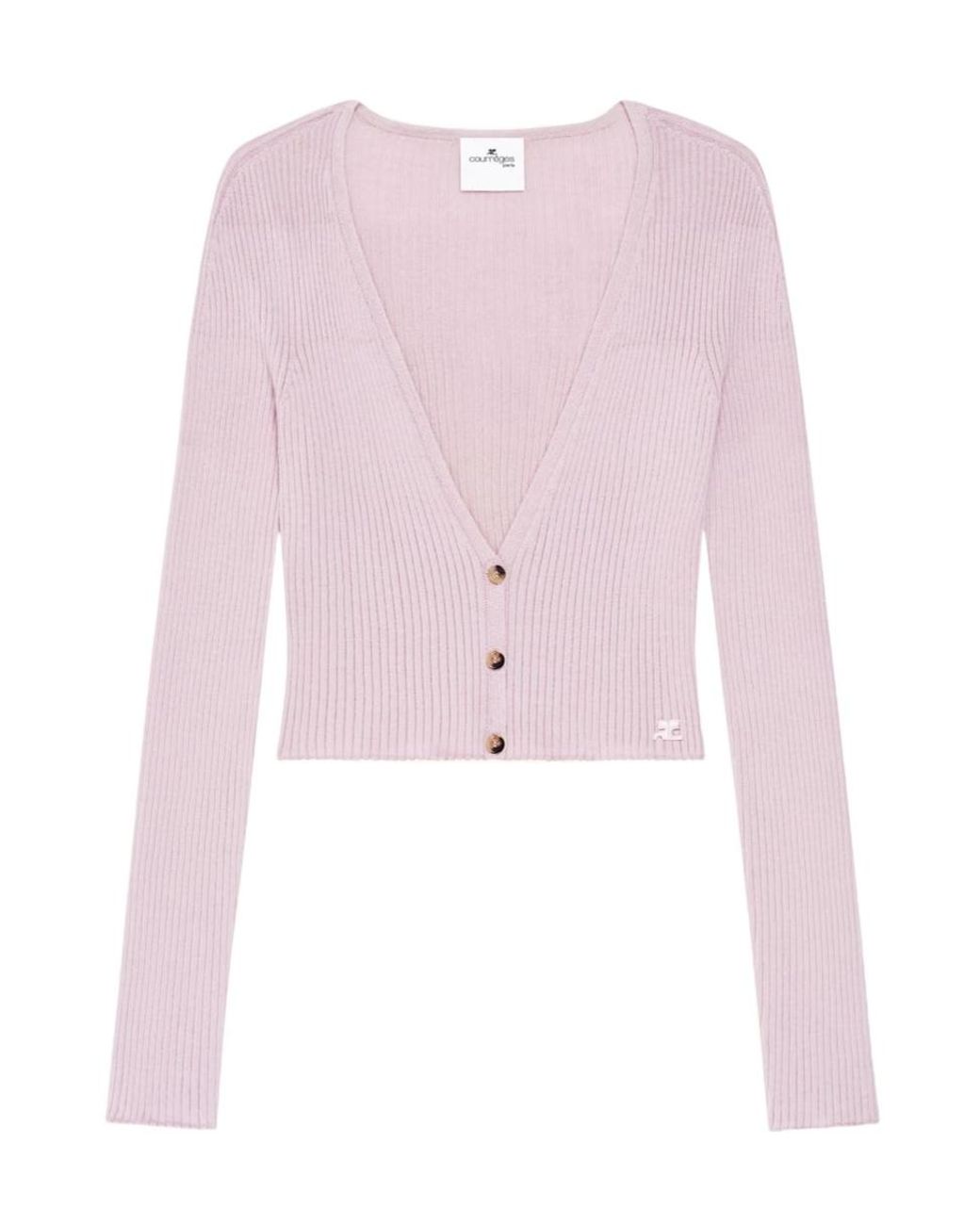 Courreges Pink Solar Cardigan