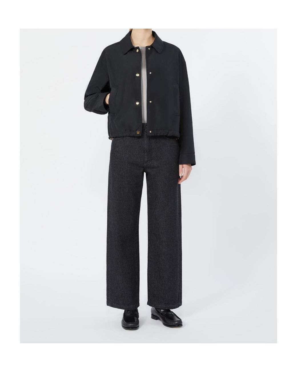 Max Mara Black Sandra Waterproof Jacket