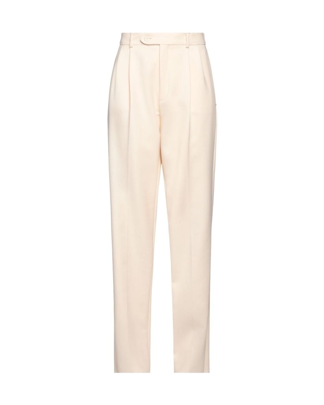 Sportmax Natural High-Waisted Straight-Leg Pants