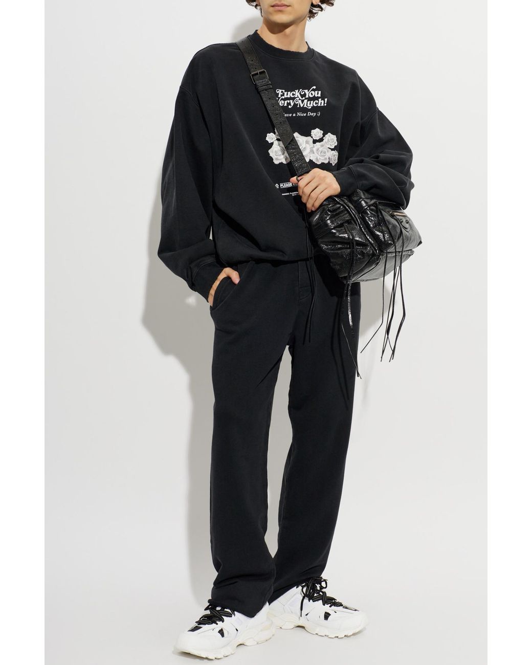 Vetements Blue Printed Sweatshirt for men