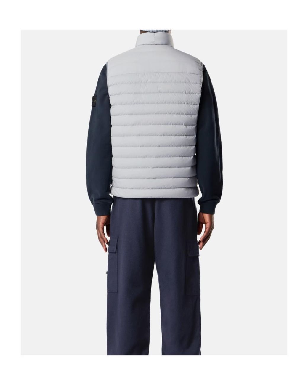 Stone Island Gray Anti-Drop Finish Down Vest for men