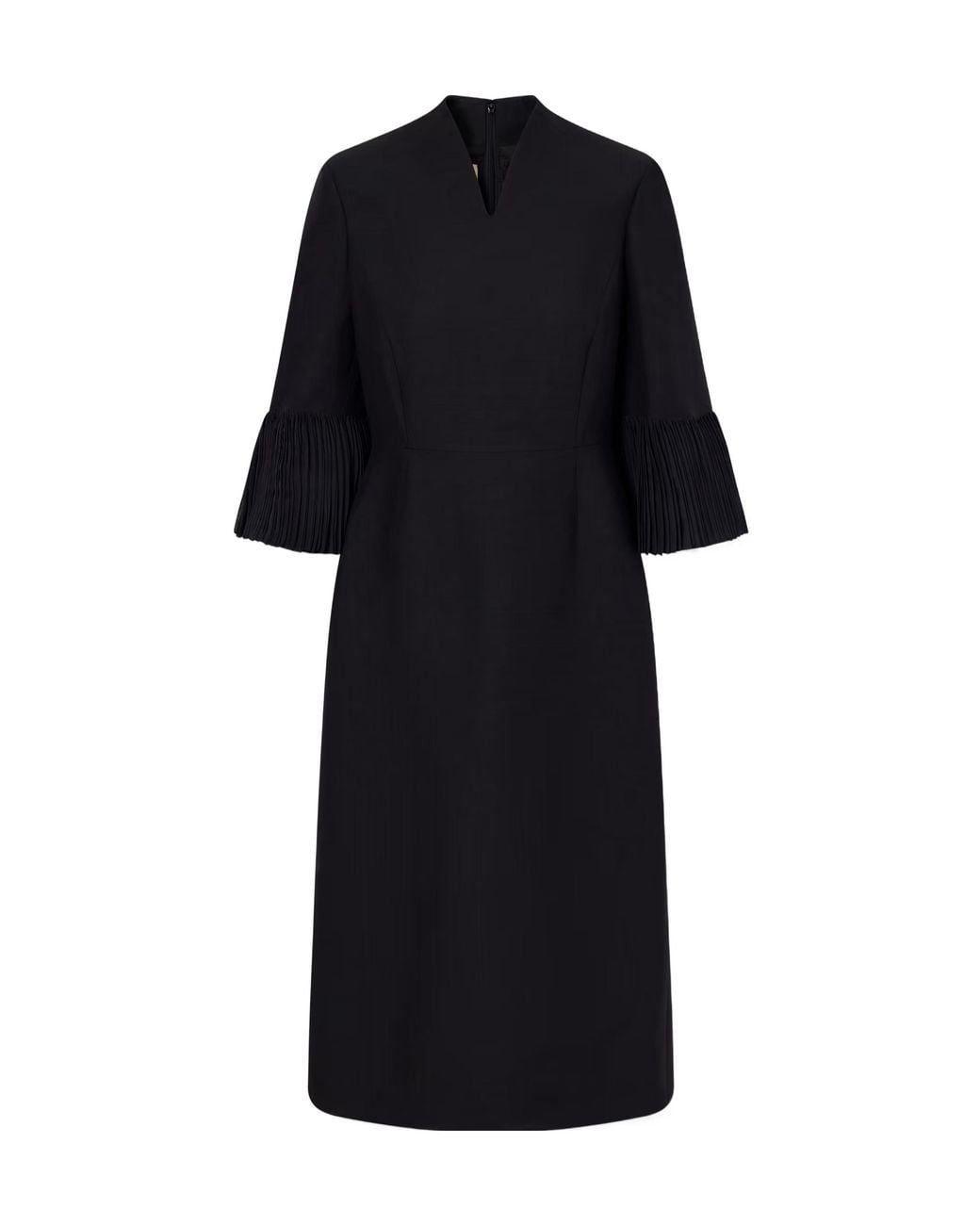 Valentino Black Blend Crepe Midi Dress