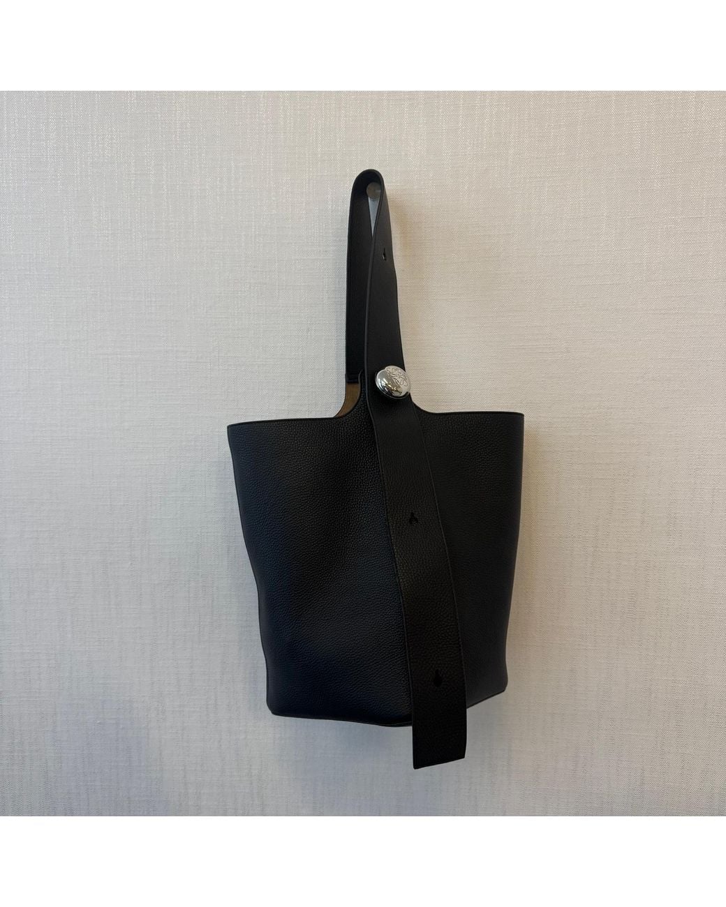 Loewe Black Top Handle Large Bucket Bag