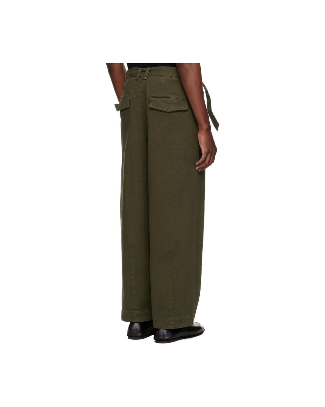 Entire studios Green Gullypant Belted Straight Pants for men