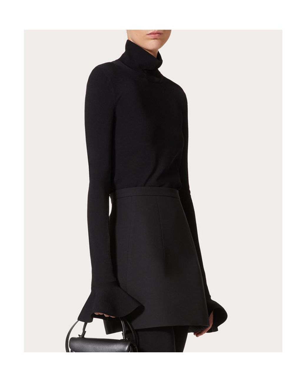 Valentino Black High-Neck Knitted Pullover