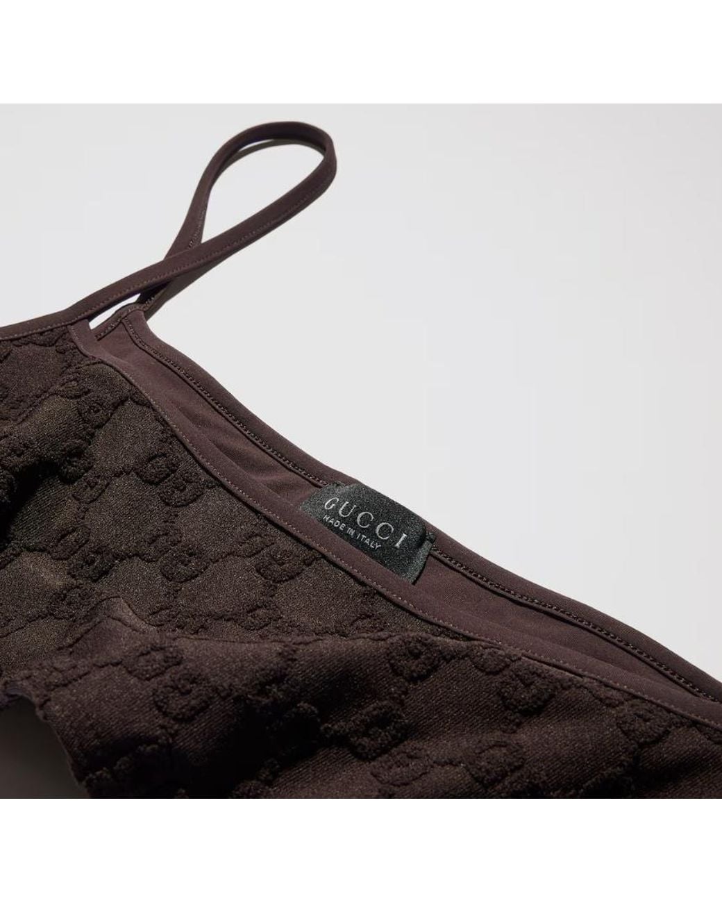 Gucci Black Gg Stretch Jersey Bikini