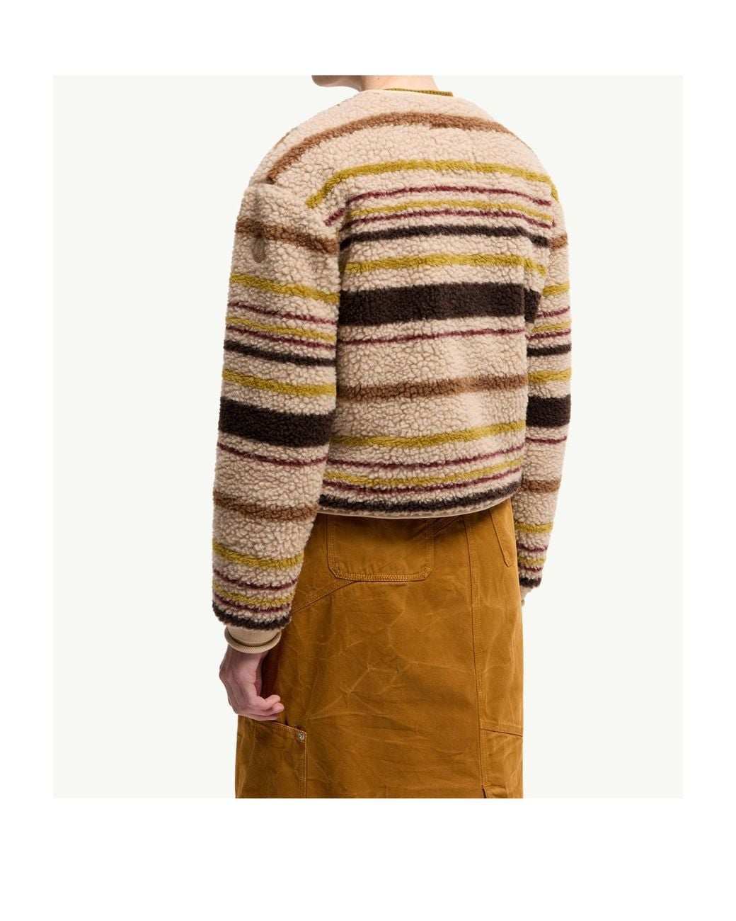 Moncler Natural Zip-Up Textured Cardigan