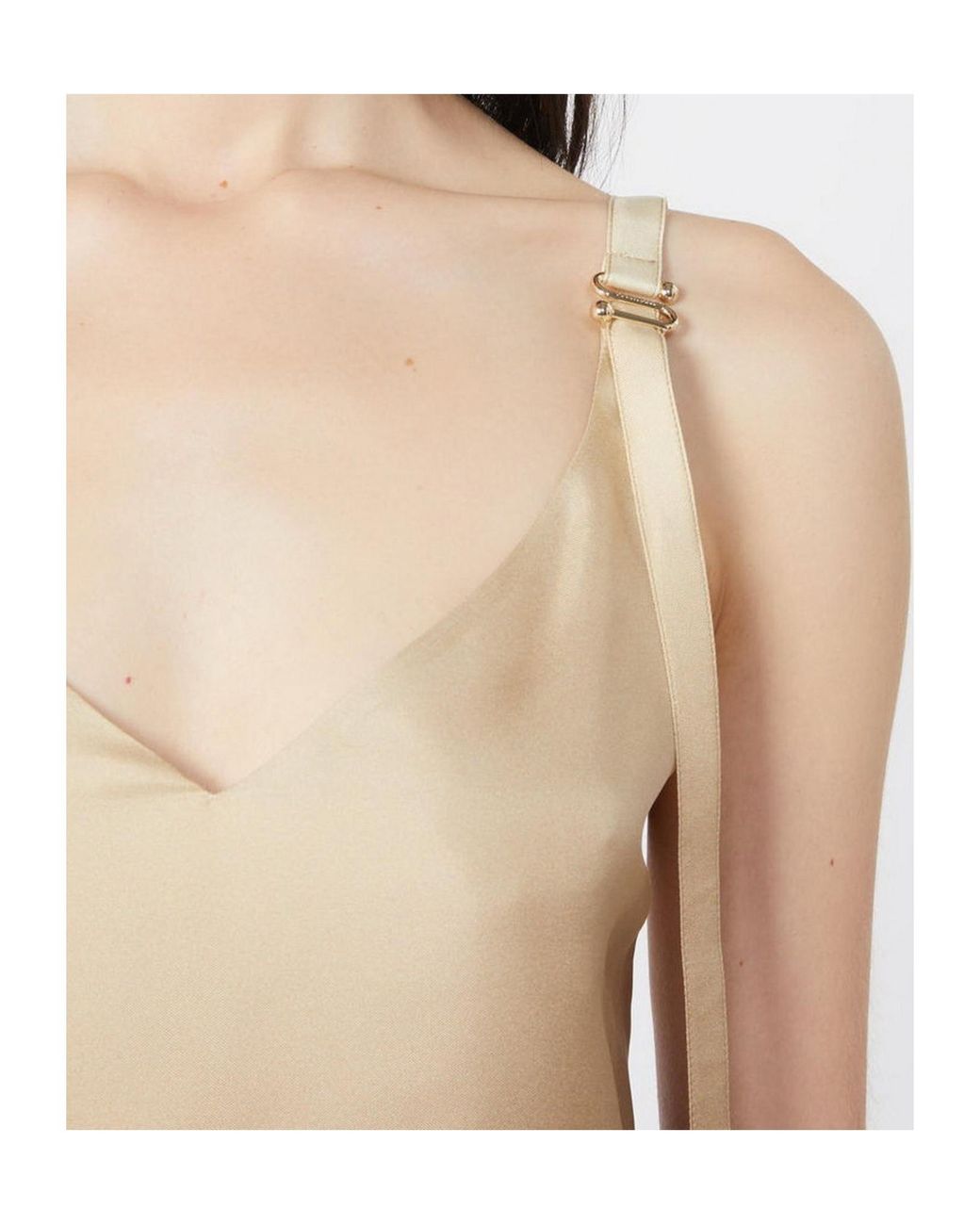 Sportmax Brown Tie-Dyed V-Neck Top