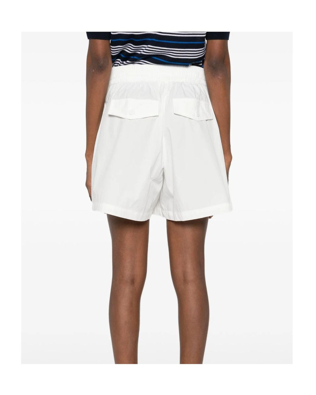 P.A.R.O.S.H. White Elasticated Shorts