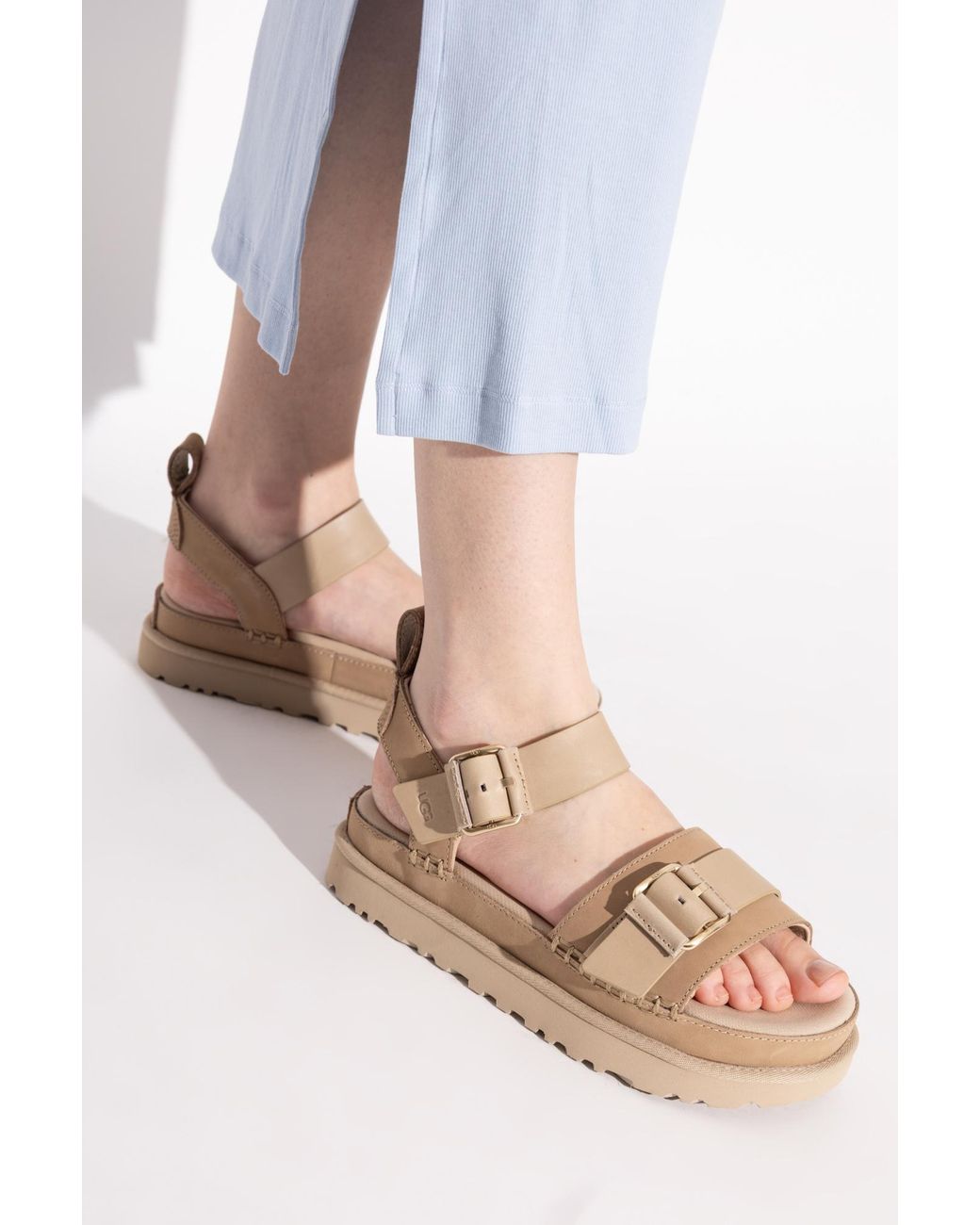 Ugg Metallic Goldenstar Villa Buckled Sandals