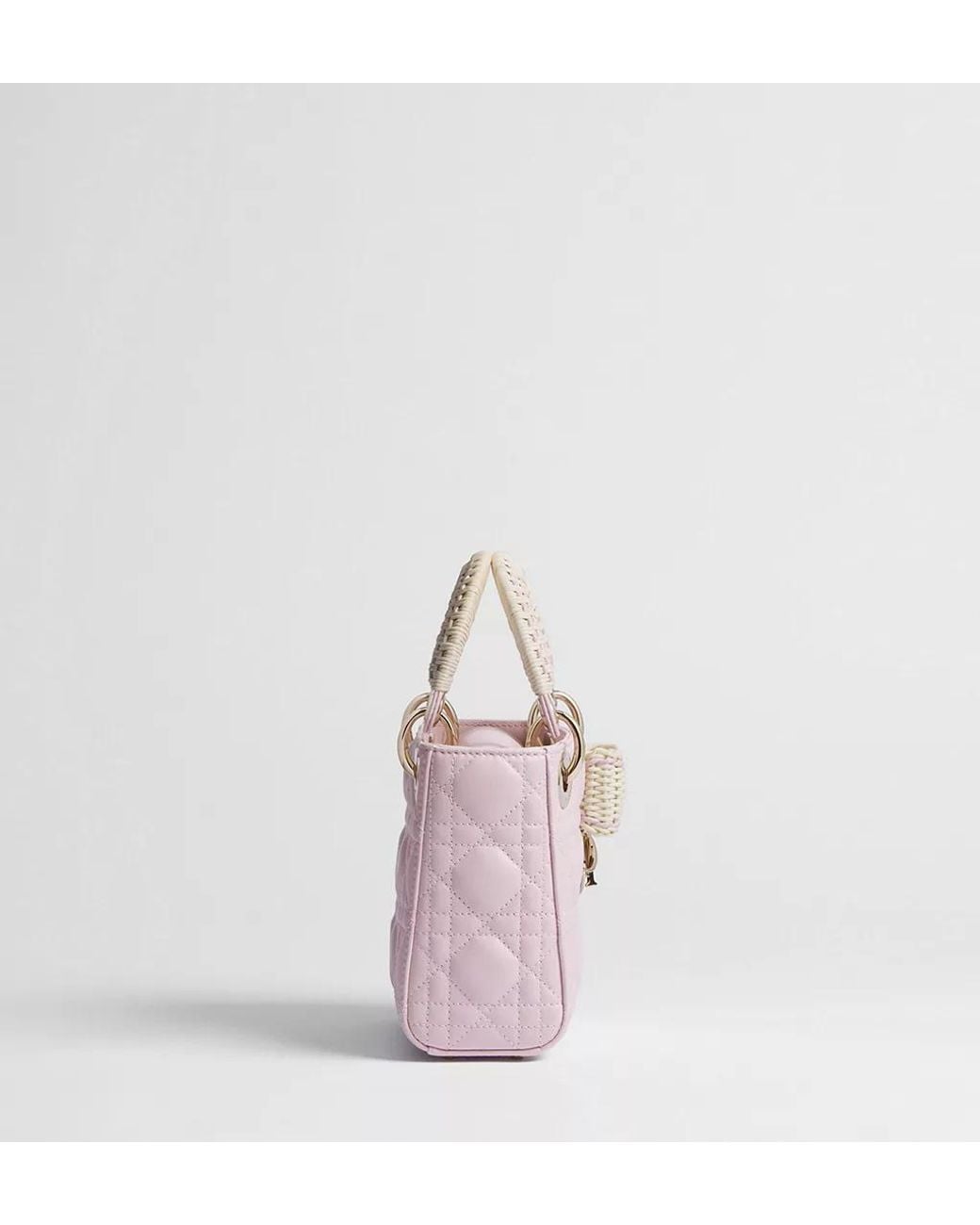 Dior Pink Iviera Mini Lady Bag With Strap