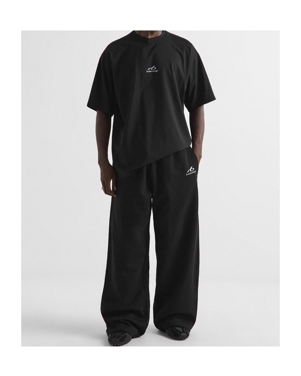Balenciaga Black Crewneck Shortsleeve Tee for men