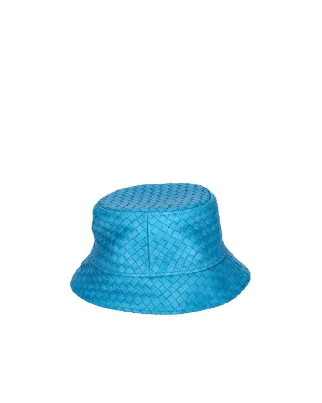 Bottega Veneta Blue Soft Nappa Leather Cap