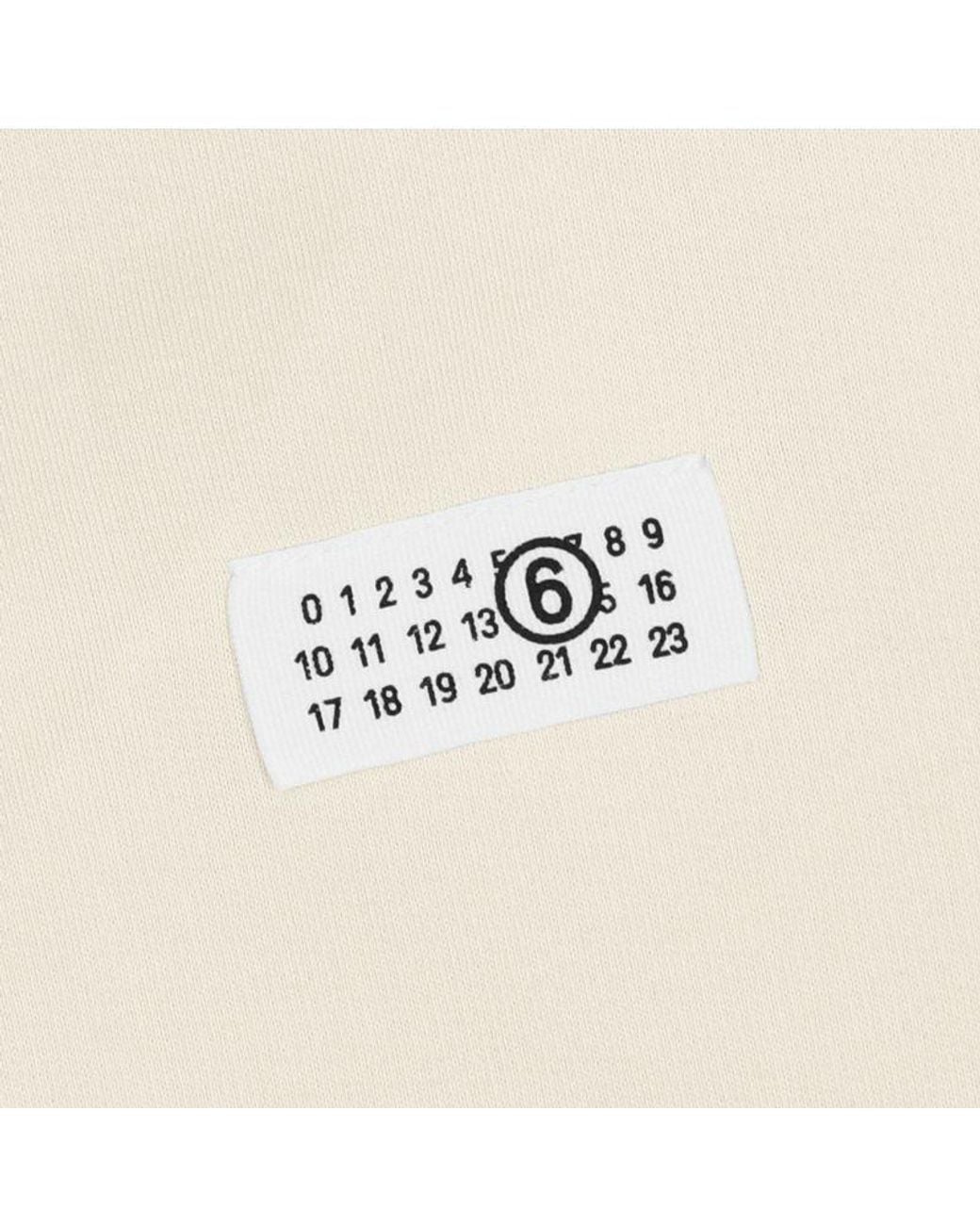 MM6 by Maison Margiela White Logo-Patch Drawstring Hoodie for men
