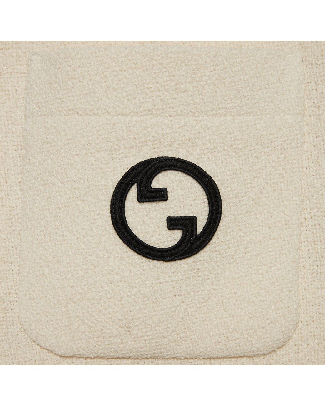 Gucci Natural Retro Logo Patch Straight Hem Trousers for men
