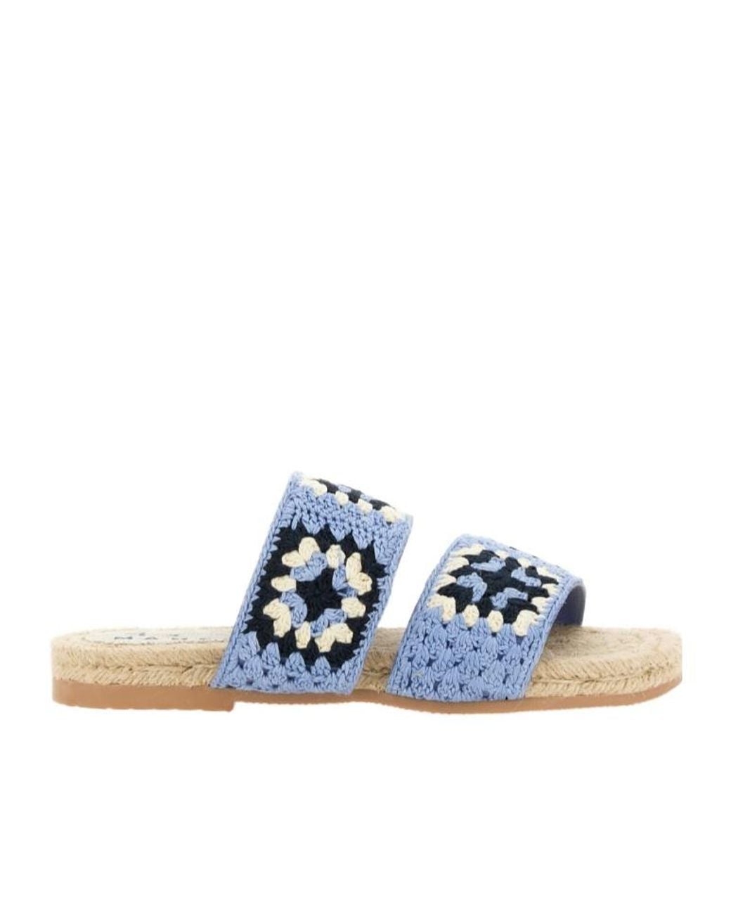 Manebí Blue Manebí Jute Sandal Flat Shoes