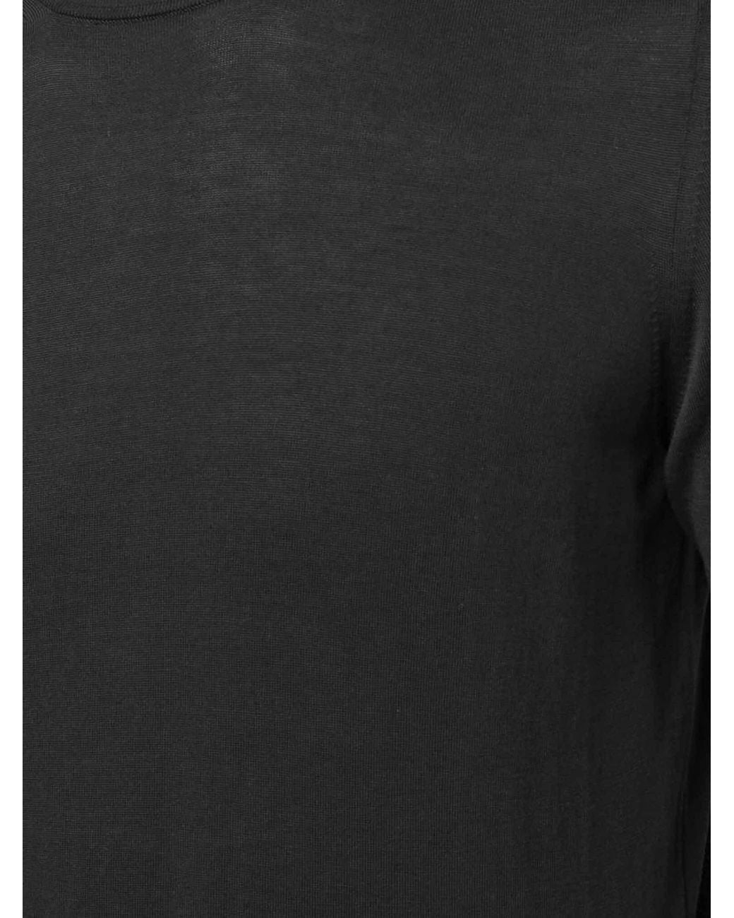 Drumohr Black Round Neck Short-Sleeved T-Shirt for men