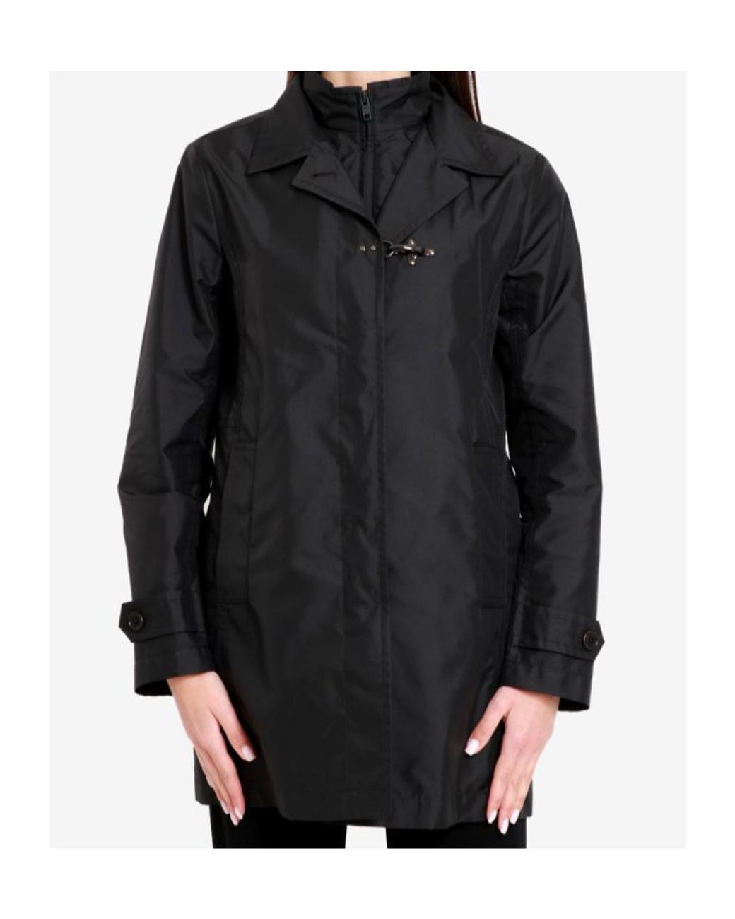 Fay Black Toggle Closure Jacket