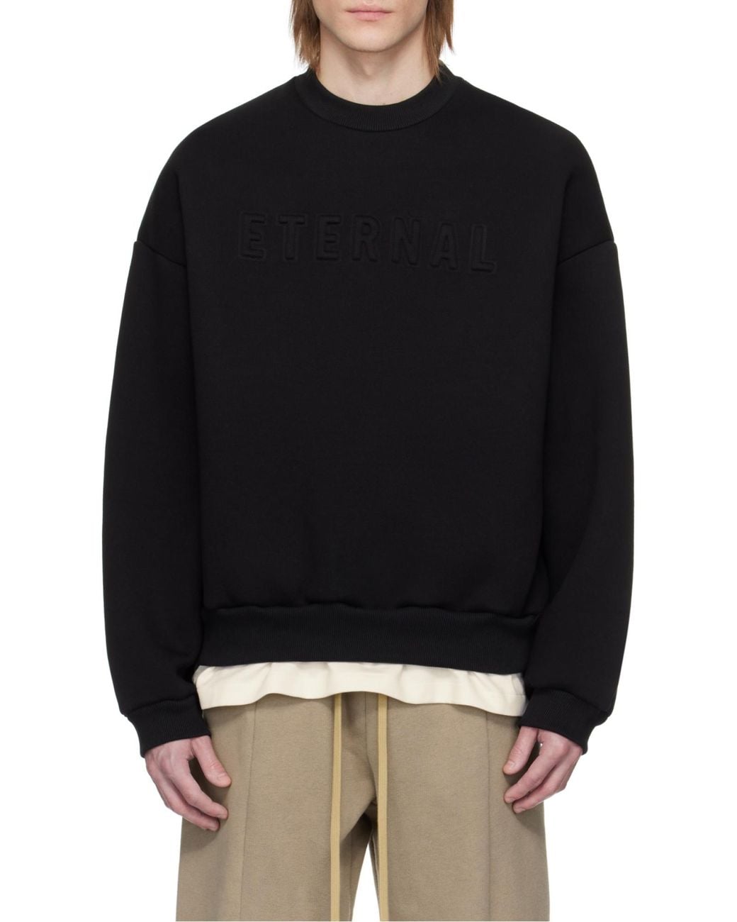 Fear Of God Black Eternal Crewneck Sweatshirt for men