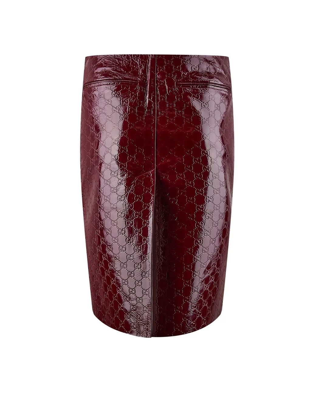 Gucci Purple Gg Embossed Mid-Length Skirt