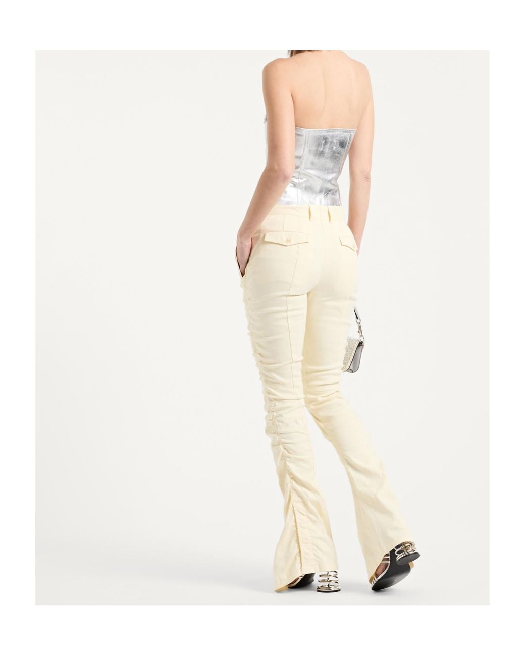 Ganni White Crop Top