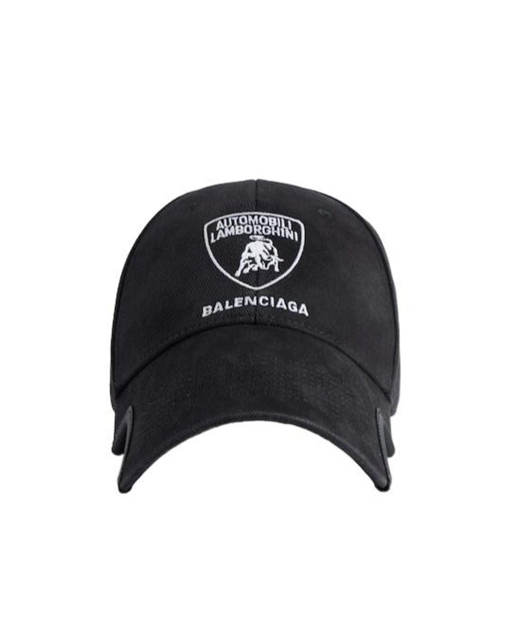 Balenciaga Black Logo Embroidered Baseball Cap for men