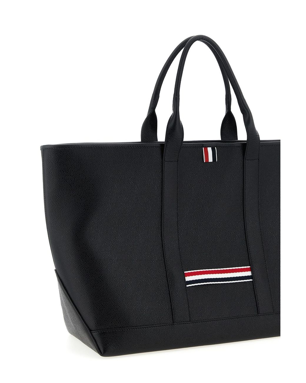 Thom Browne Black Medium Tool Tote Bag for men