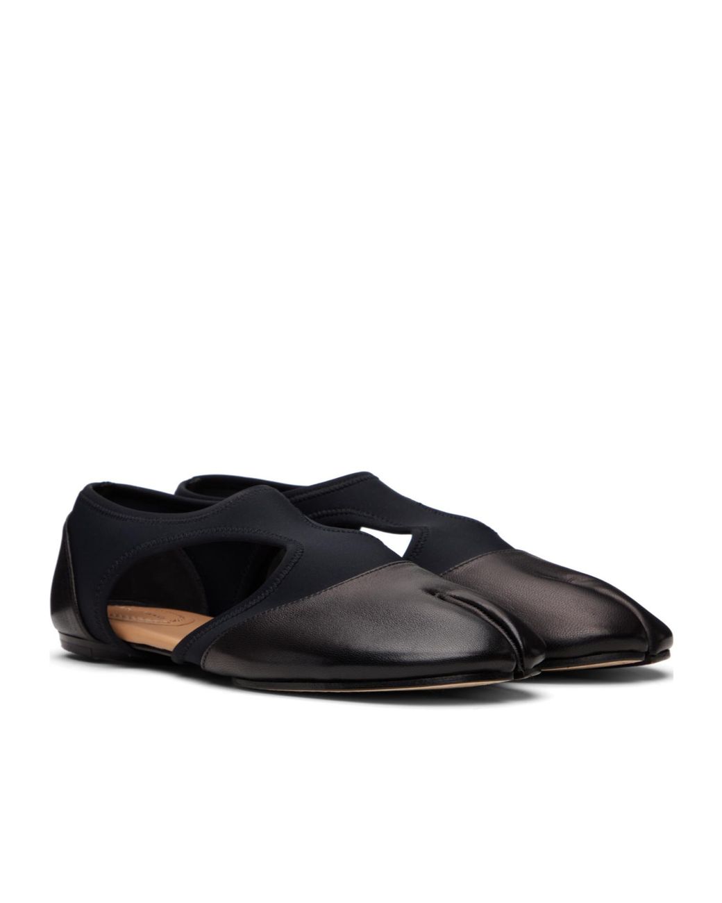 Maison Margiela Black Tabi Jazz Slippers