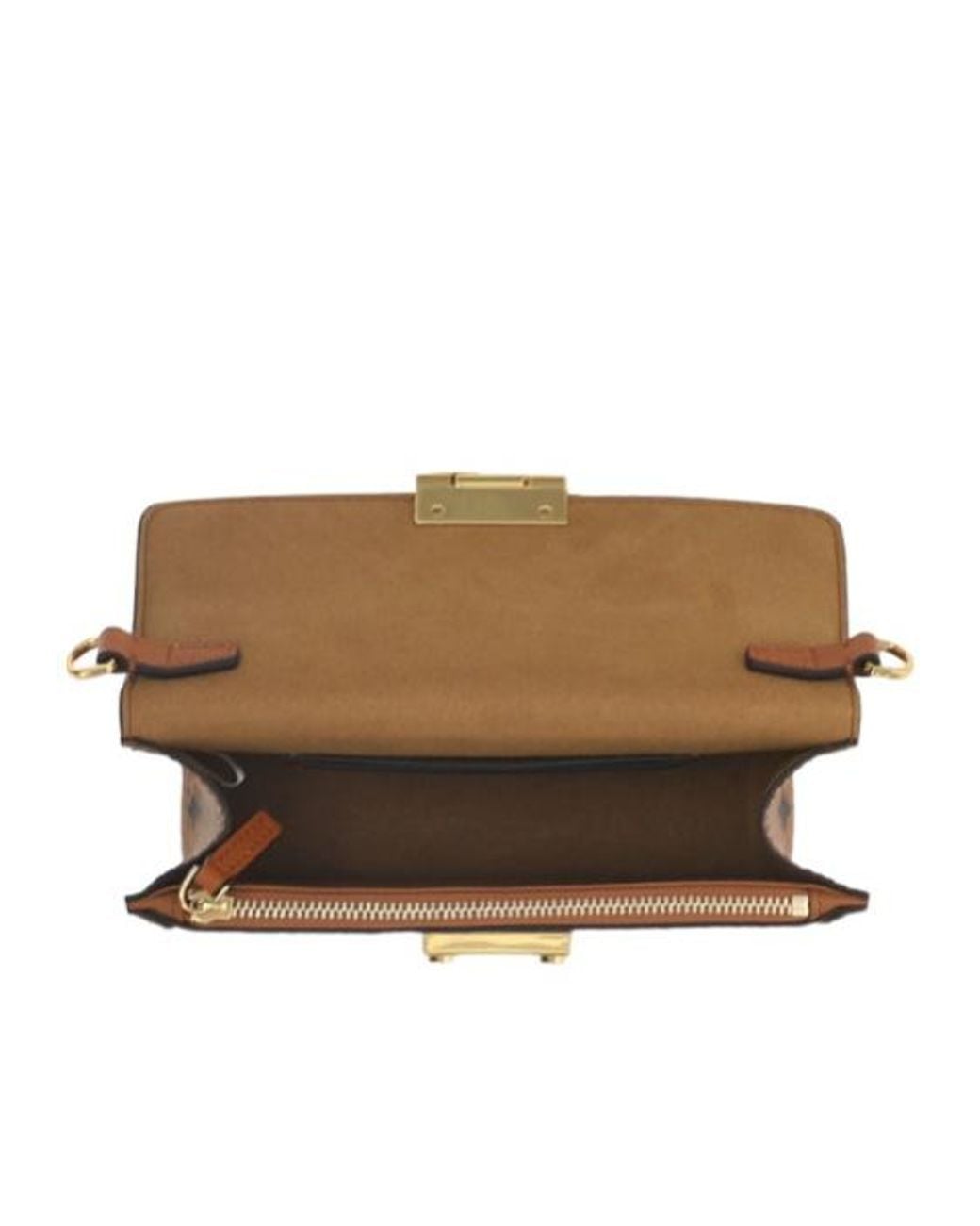 MCM Brown Tracy Visetos Mini Crossbody Bag
