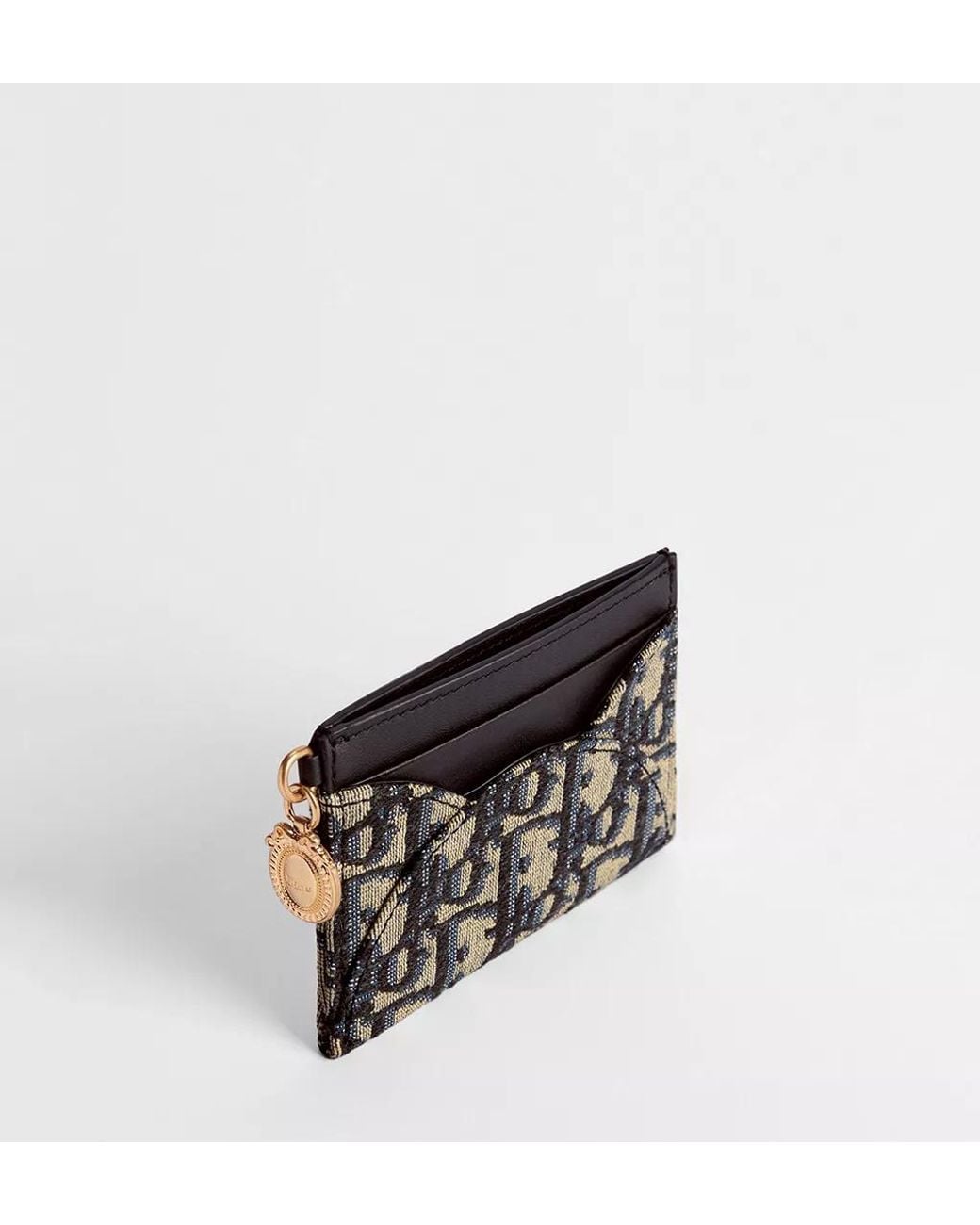 Dior Black Médaillon Freesia Card Holder