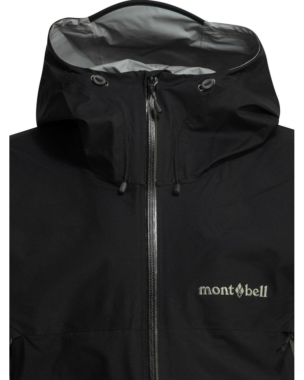Montbell Black Storm Cruiser Logo-Print Hooded Rain Jacket for men