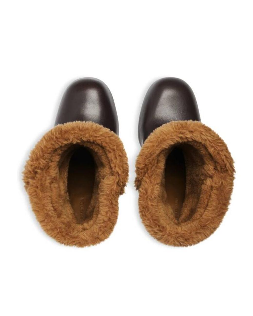 Balenciaga Brown Fargo Shearling Trim Ankle Boots