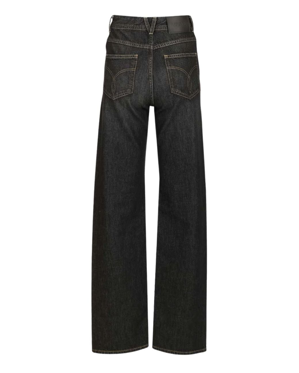 Versace Black Studded Washed Jeans