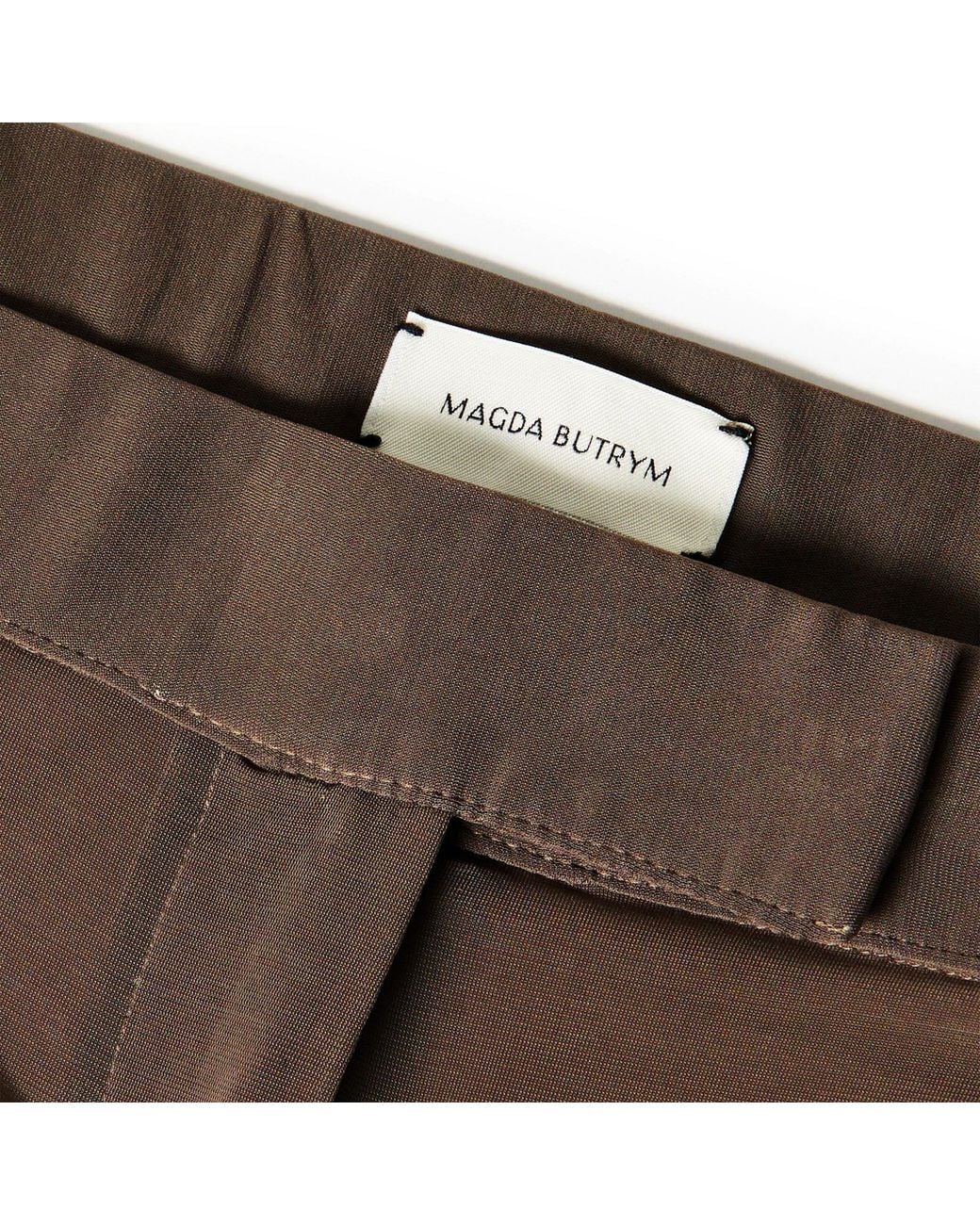 Magda Butrym Gray Solid Color Leggings