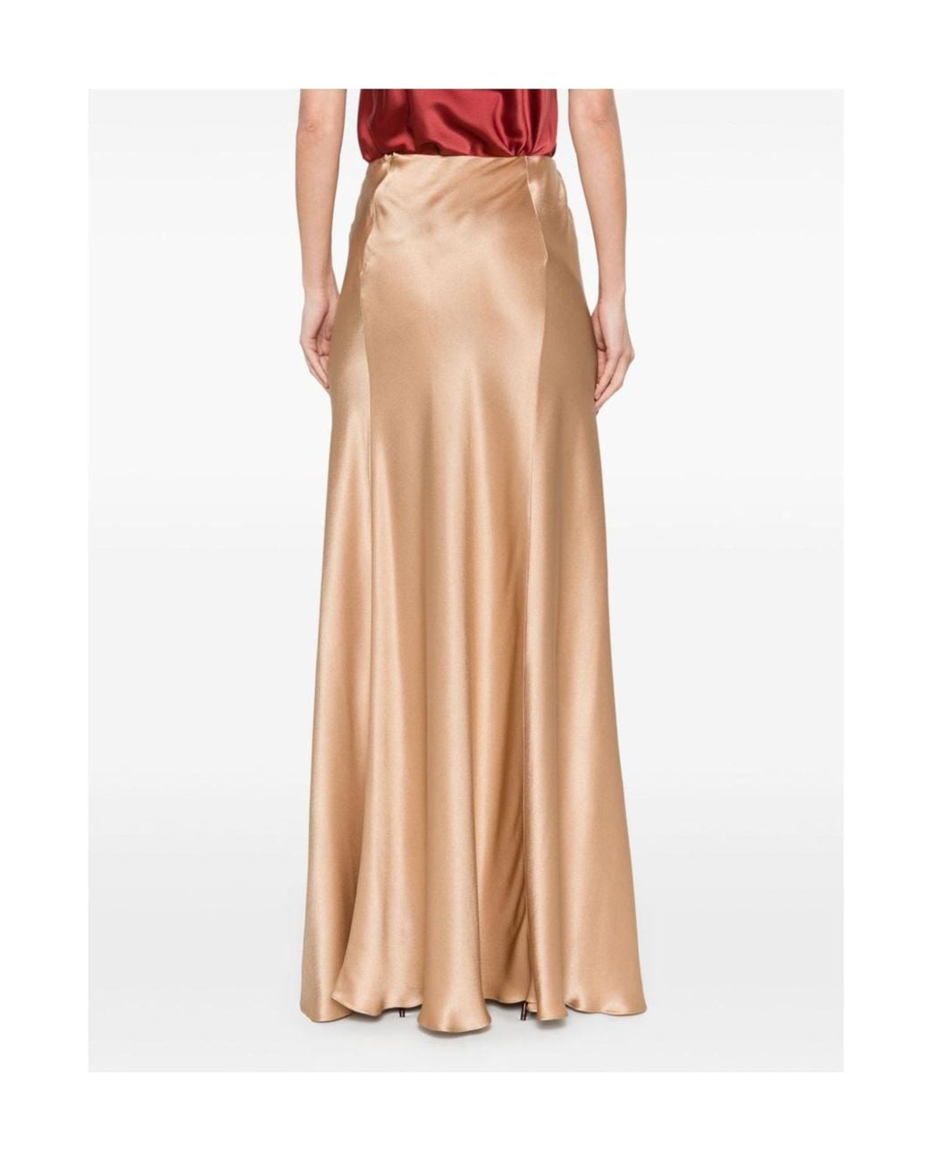 Alberta Ferretti Natural Maxi Skirt