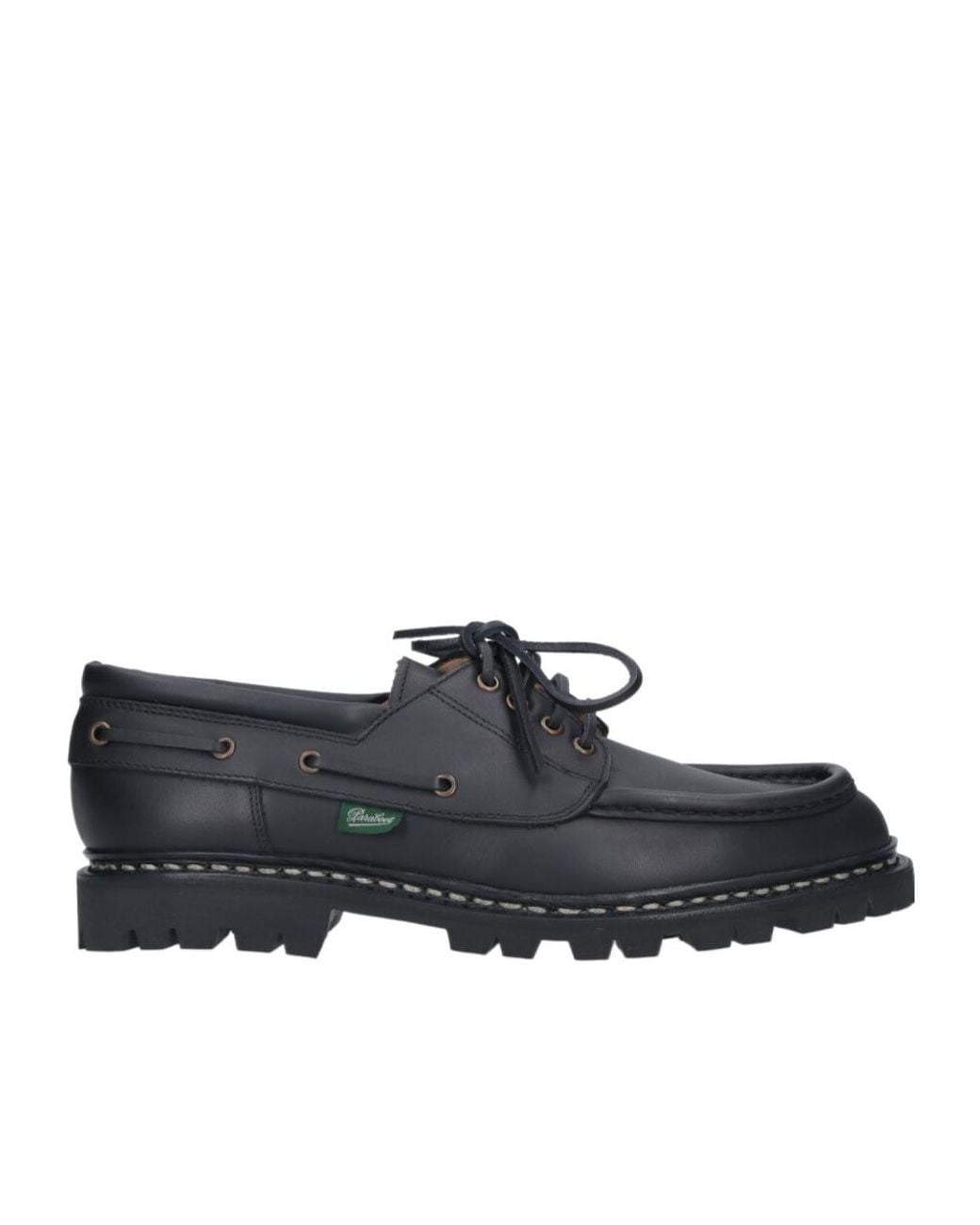 Paraboot Black Chimey Derby Shoes for men