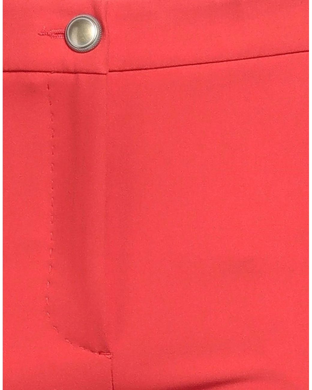 MAX&Co. Red Simple Solid-Color Trousers
