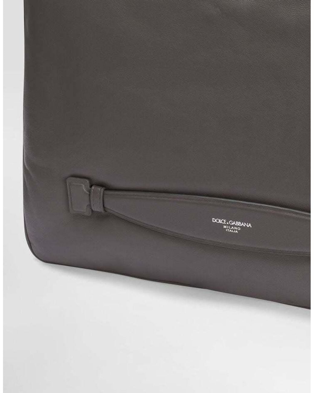 Dolce & Gabbana Gray Leather Clutch Bag for men