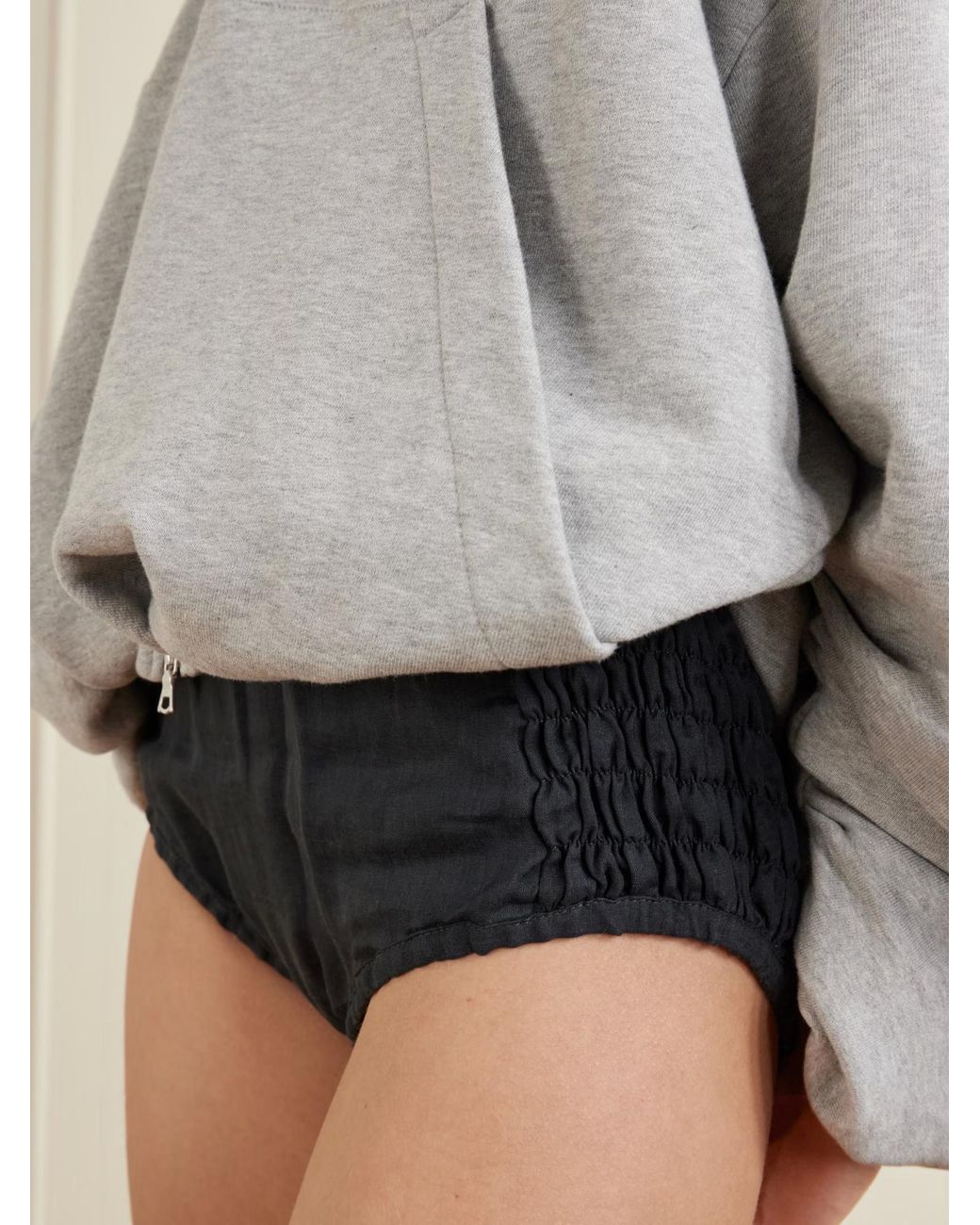 Dries Van Noten Black Pleated Shorts