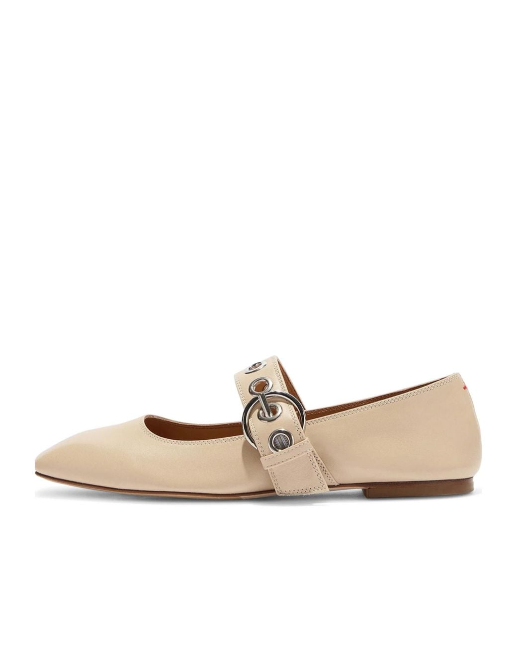 Aeyde Natural Buckle Flats