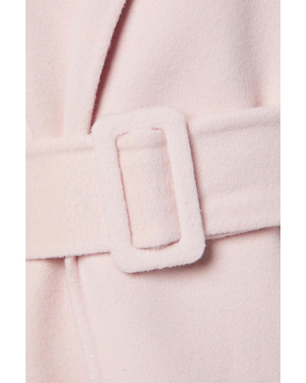 Theory Pink Notched-Lapels Belted Coat