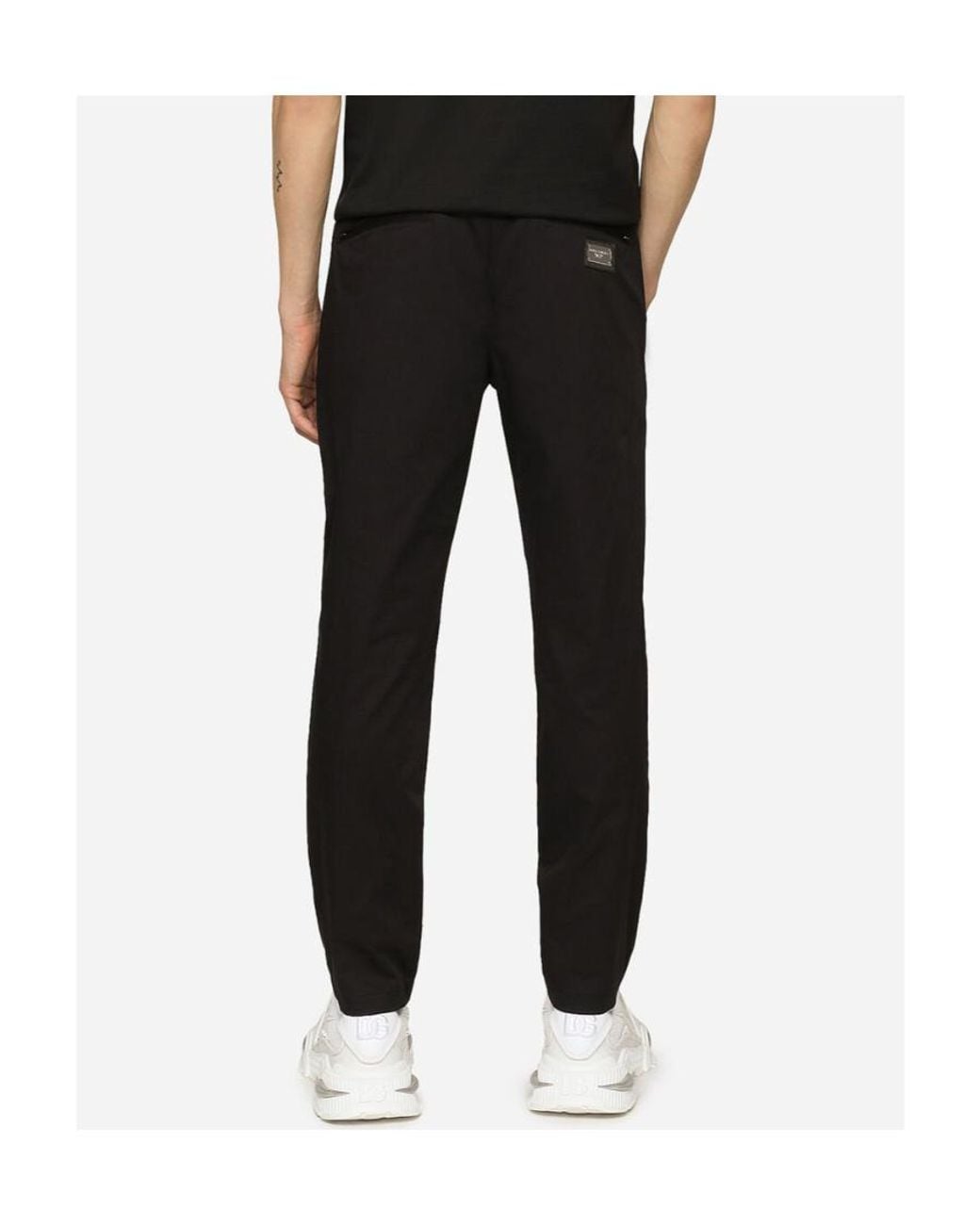 Dolce & Gabbana Black Logo Drawstring Sweatpants for men