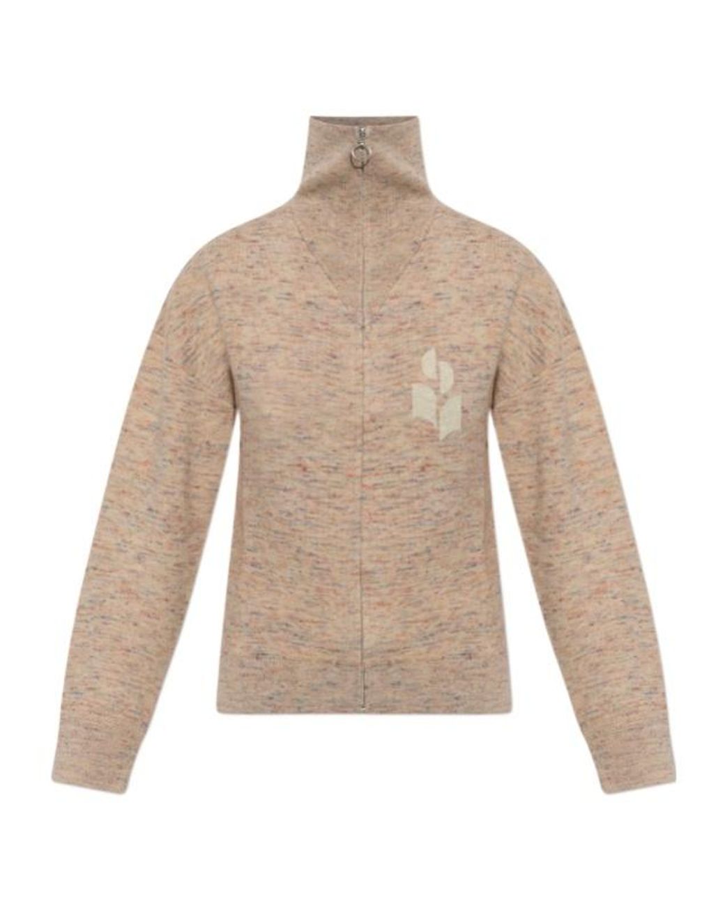 Isabel Marant Natural Isabel Marant Étoile Koxy Zip High-Neck Knitted Sweater