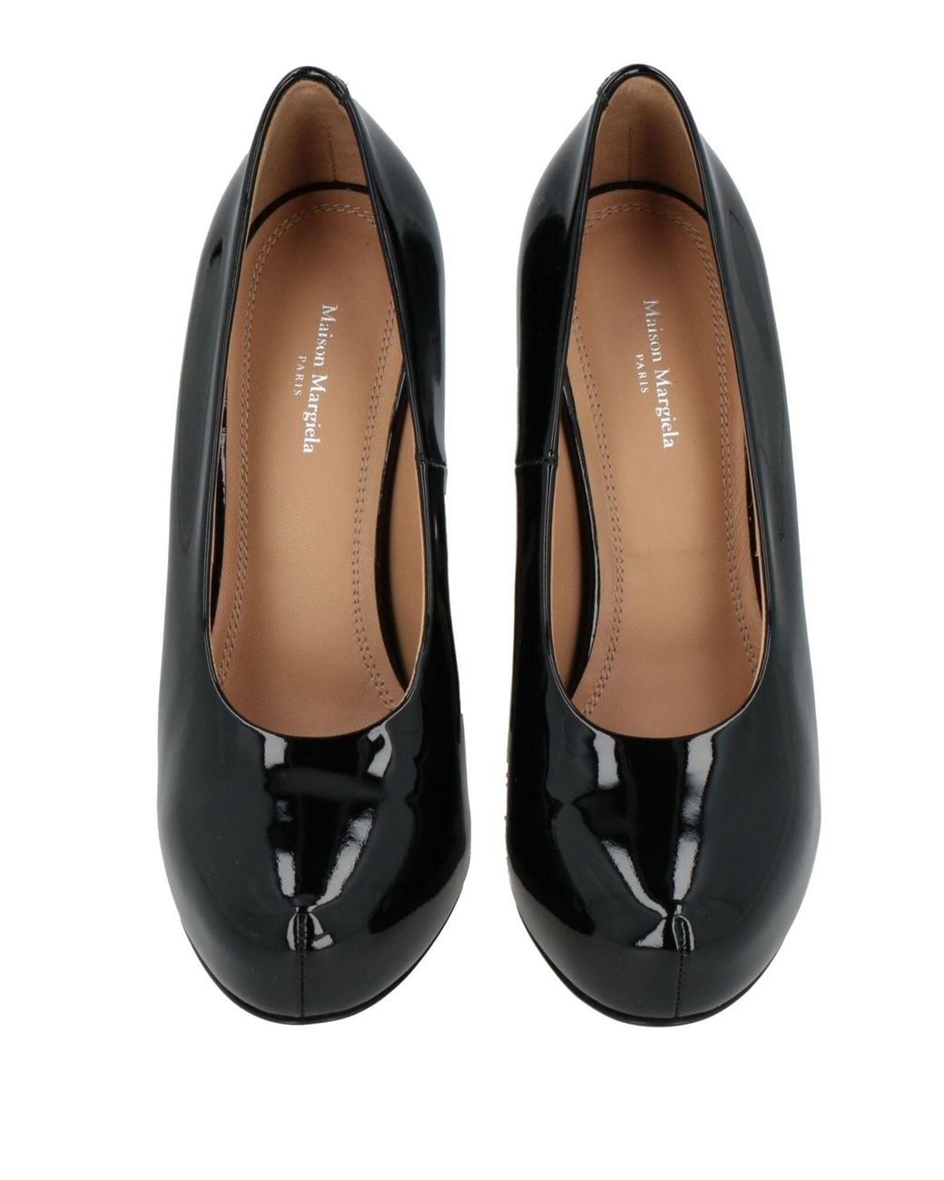 Maison Margiela Black Minimalist Patent Leather High Heels
