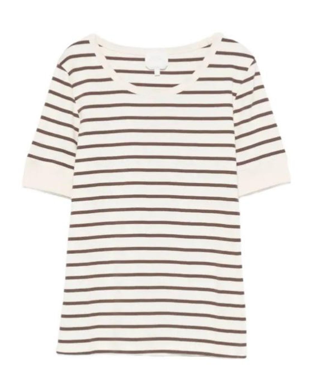 A.P.C. White Striped T-Shirt