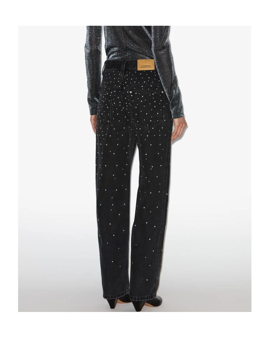 Isabel Marant Black Isabel Marant Étoile Brinsa Studded Jeans
