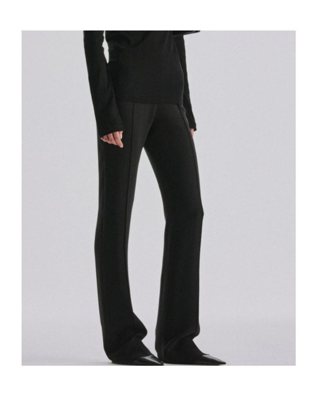 The Row Blue Fabien High-Waist Straight Pants