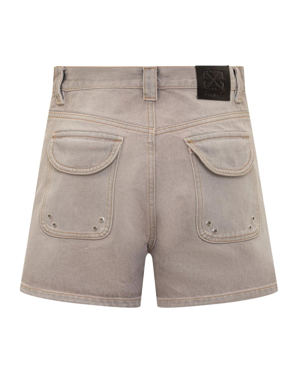 Off-White c/o Virgil Abloh Gray Short Pants Cargo Laundry
